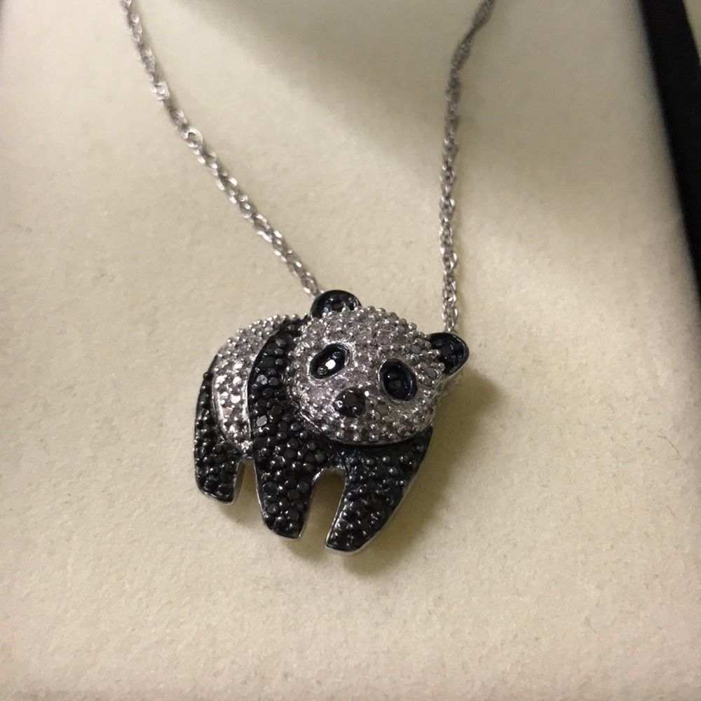 Kay Sterling, diamond Panda Necklace NEW
